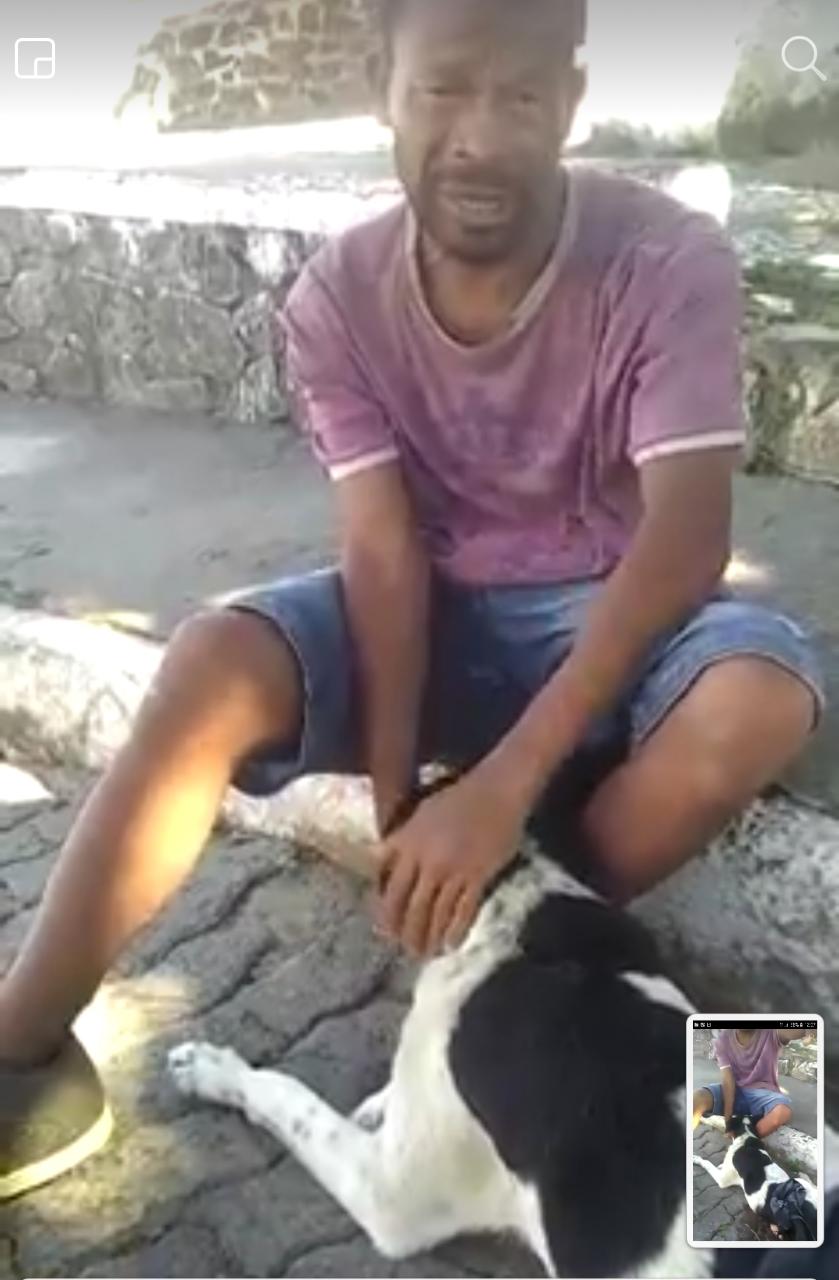 São Francisco do Conde: Homem chora com o sofrimento do seu cachorro após levar facadas de mototaxista. Confira! 1 São Francisco do Conde: Homem chora com o sofrimento do seu cachorro após levar facadas de mototaxista. Confira!