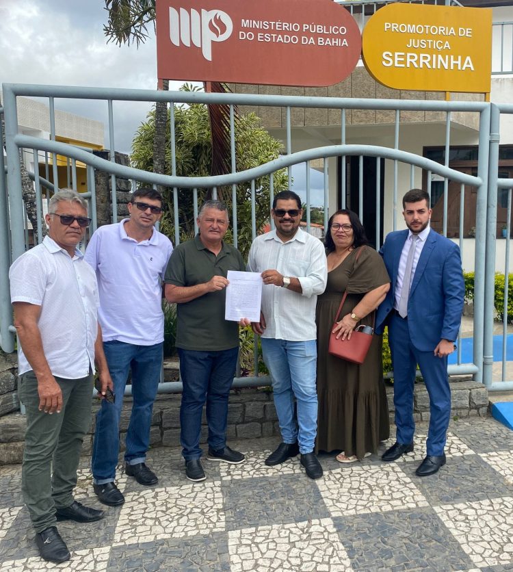 Vice-prefeito e vereadores denunciam prefeito Jai de Barrocas no MP por realizar suposto concurso fraudulento no município