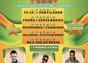 Candeias: 5º bingo em homenagem ao Dia dos Pais será realizado na praça Milton Bulcão, no Malembá