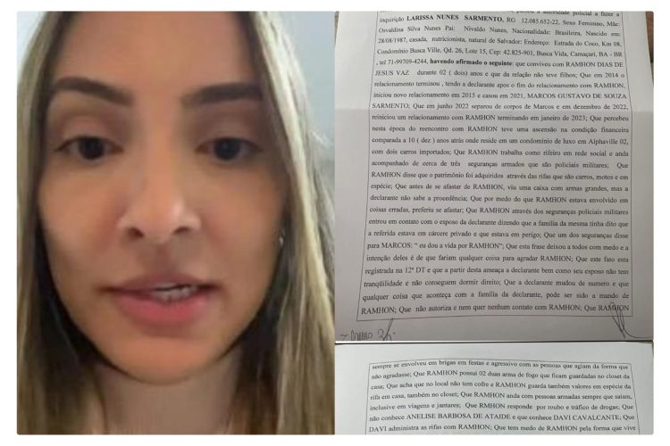 A Casa Caiu: Após a prisão do rifeiro Ramhon Dias, Larissa Nunes, em depoimento confirma perseguição contra Marcus Sarmento, prefeito de Itanagra 1 A Casa Caiu: Após a prisão do rifeiro Ramhon Dias, Larissa Nunes, em depoimento confirma perseguição contra Marcus Sarmento, prefeito de Itanagra