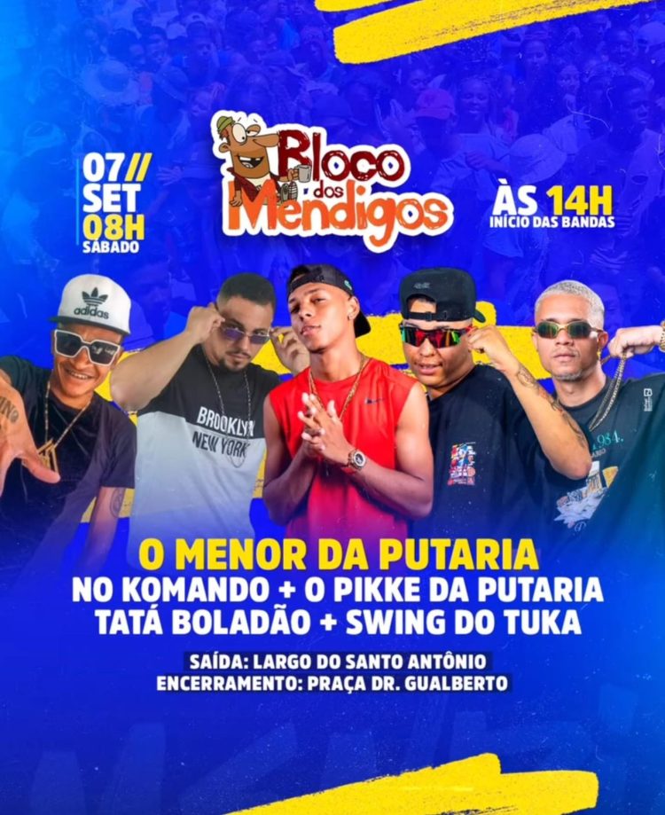 Candeias: Mais uma edição do tradicional Bloco dos Mendigos acontece neste sábado (07/09) 1 Candeias: Mais uma edição do tradicional Bloco dos Mendigos acontece neste sábado (07/09)