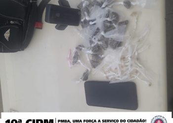 Candeias: Policiais da 10ª CIPM prendem traficante e apreendem quantidade de drogas no bairro Santo Antônio