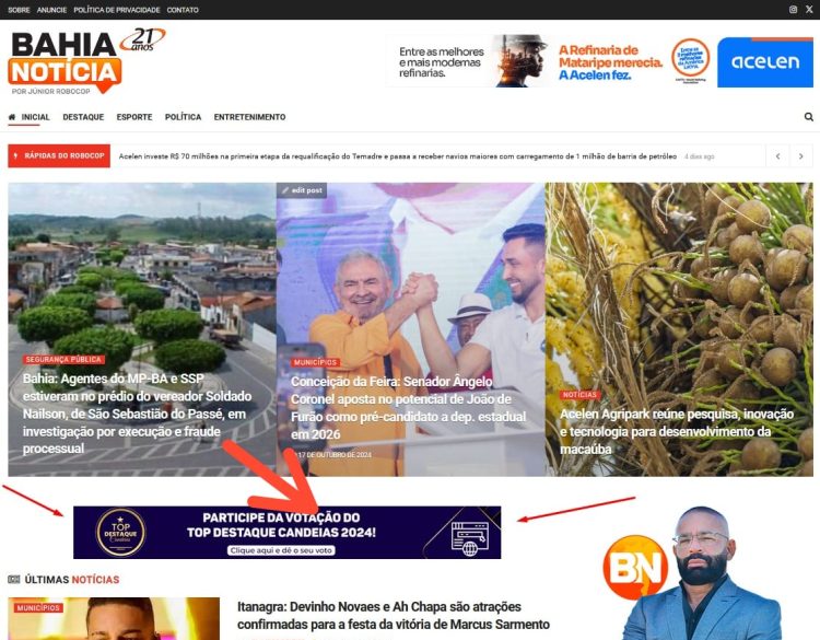 Enquetes do Top Destaque Candeias 2024 entram no ar nesta sexta-feira (18)