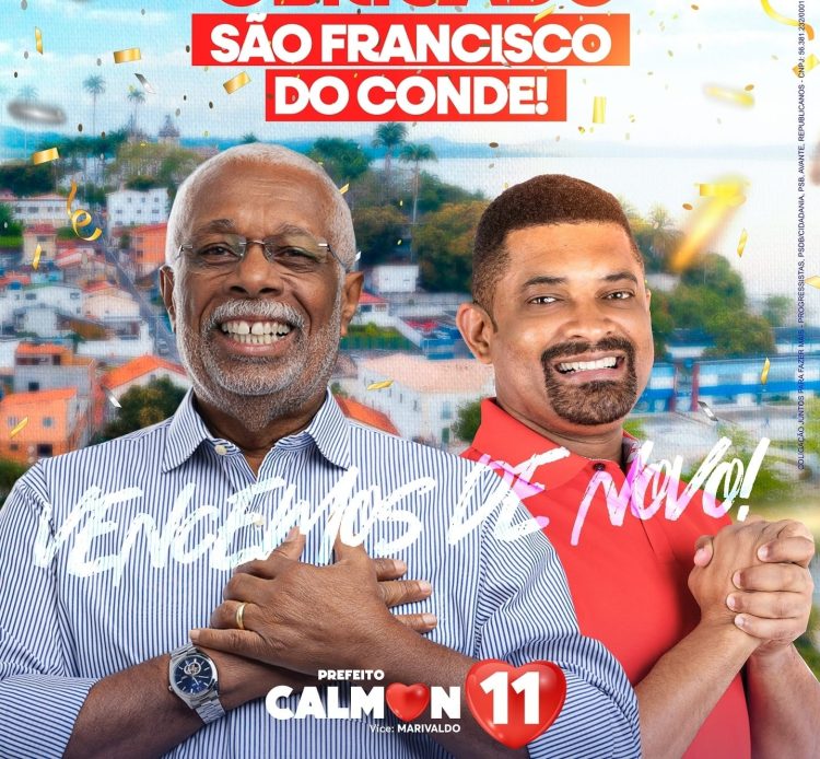 Antônio Calmon é reeleito prefeito em São Francisco do Conde com 63% dos votos 1 Antônio Calmon é reeleito prefeito em São Francisco do Conde com 63% dos votos