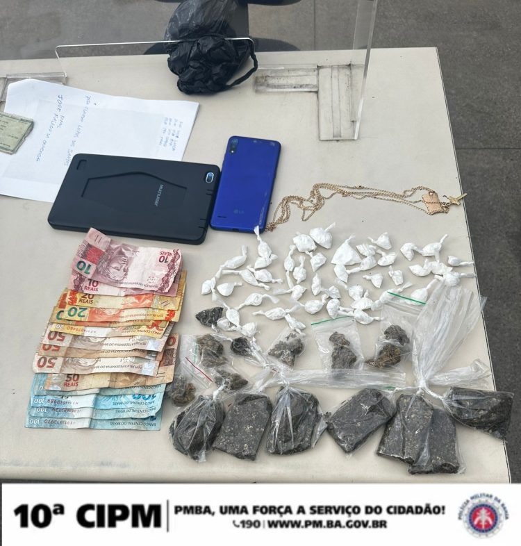 Candeias: Policiais da 10ª CIPM prendem em flagrante três homens que traficavam no Condomínio Ouro Negro