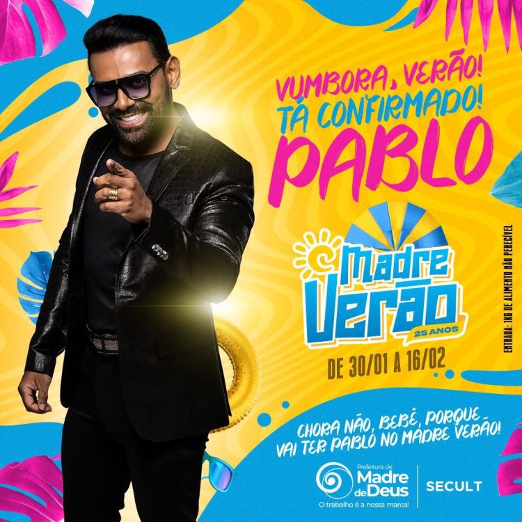 Pablo é confirmado como primeira atração do Madre Verão 2025