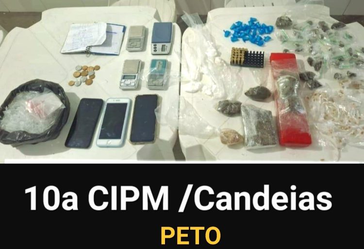 Candeias: Policiais da 10ª CIPM realizam grande apreensão de drogas na Rua Duque de Caxias