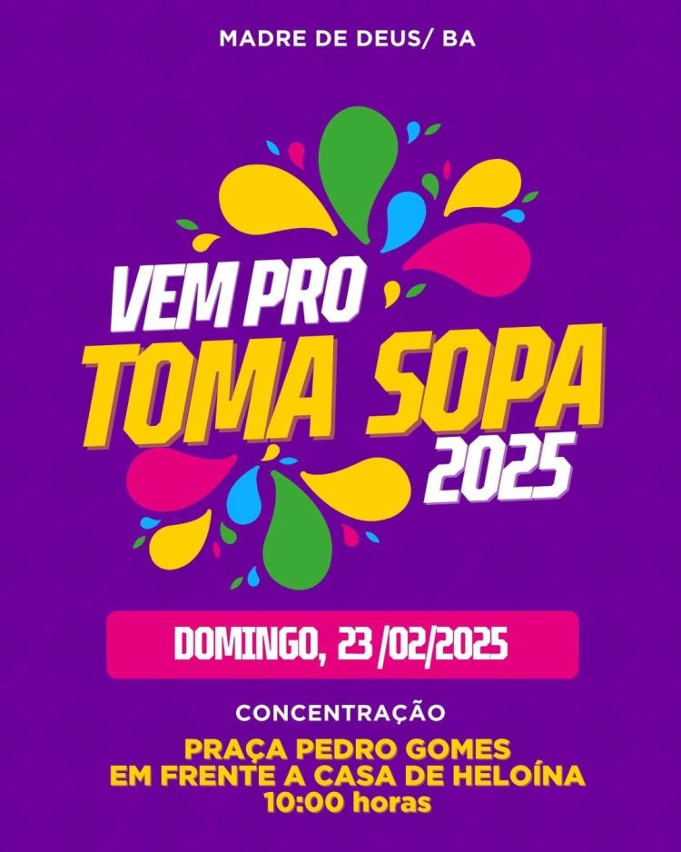 Tradicional Bloco Toma Sopa agita Madre de Deus no domingo (23)