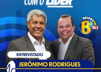 Geraldinho estreia programa “De Cara com o Líder”, na Rádio Baiana FM (89.3), e entrevista o governador Jerônimo Rodrigues, nesta segunda-feira (10)