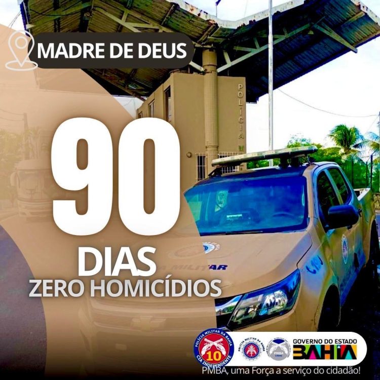 10ª CIPM comemora 90 dias sem homicídios em Madre de Deus