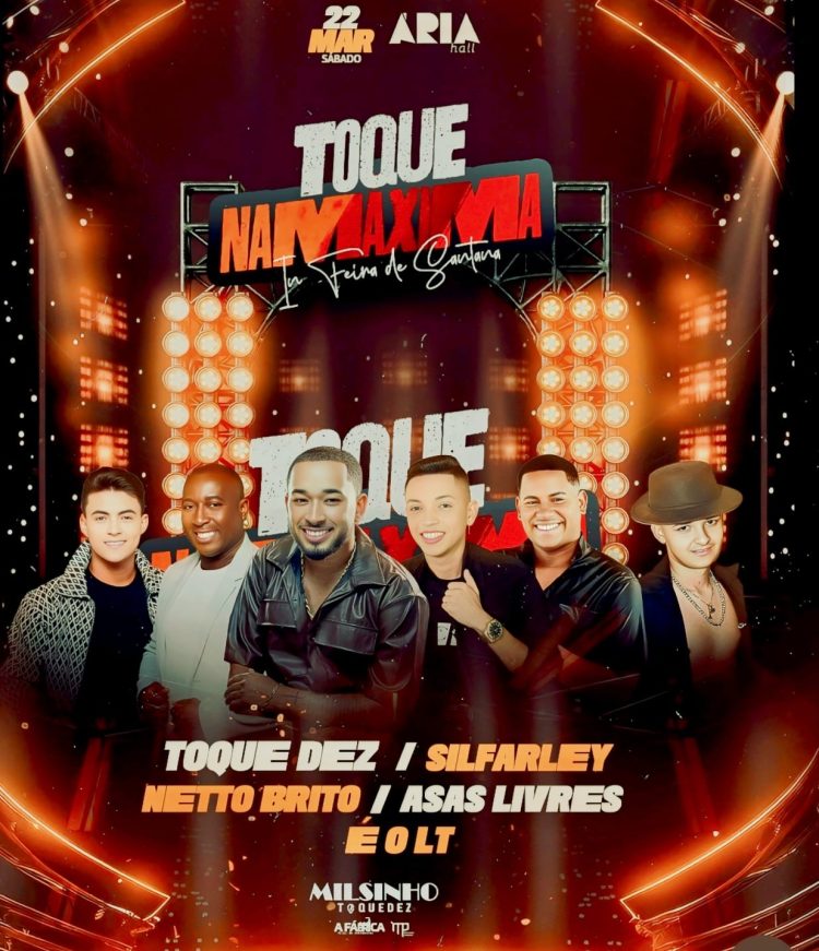 É O LT se apresenta neste sábado (22) ao lado das atrações Toque Dez, Silfarley, Netto Brito e Asas Livres no Na Máxima In Feira de Santana 1 É O LT se apresenta neste sábado (22) ao lado das atrações Toque Dez, Silfarley, Netto Brito e Asas Livres no Na Máxima In Feira de Santana