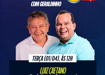 Prefeito de Camaçari, Luiz Caetano é o convidado do "De Cara com o Líder com Geraldinho", na Baiana FM, desta terça-feira (1º) 10 Prefeito de Camaçari, Luiz Caetano é o convidado do “De Cara com o Líder com Geraldinho”, na Baiana FM, desta terça-feira (1º)