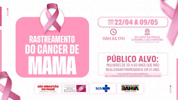 Carreta da Mamografia chega a São Sebastião do Passé 1 Carreta da Mamografia chega a São Sebastião do Passé