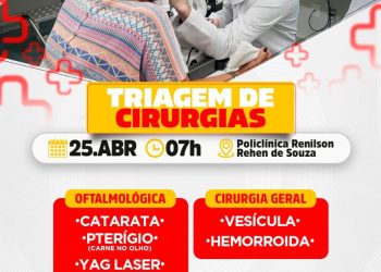 Gestão Nilza da Mata: São Sebastião do Passé realizará mutirão de triagens para cirurgias oftalmológicas e gerais