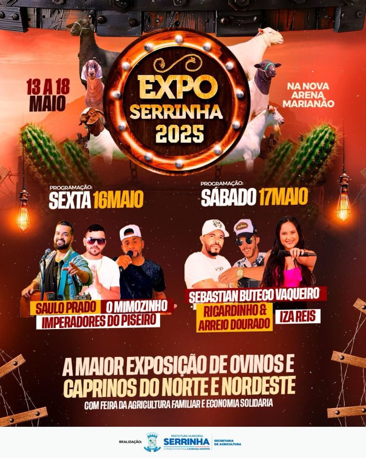 Expo Serrinha 2025, Imperdível festival de ovinos e caprinos em nova arena Marianão
