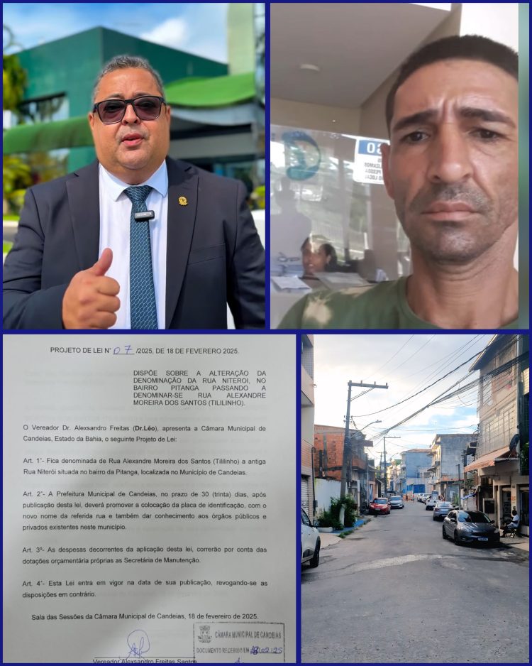 Vereador Dr. Léo celebra aprovação de homenagem a Tililinho em Candeias