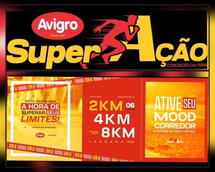 Avigro promove a primeira corrida SuperAção em Conceição da Feira no dia 6 de julho 1 Avigro promove a primeira corrida SuperAção em Conceição da Feira no dia 6 de julho