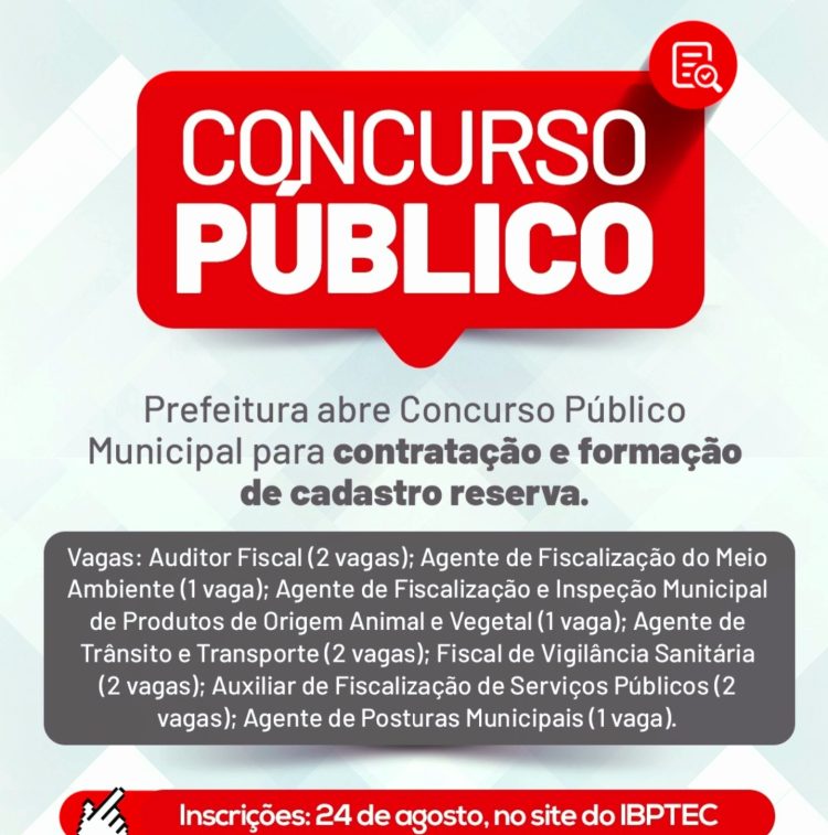 Prefeita Nilza da Mata anuncia concurso público em São Sebastião do Passé, oferecendo 11 vagas para fortalecer o serviço municipal 1 Prefeita Nilza da Mata anuncia concurso público em São Sebastião do Passé, oferecendo 11 vagas para fortalecer o serviço municipal