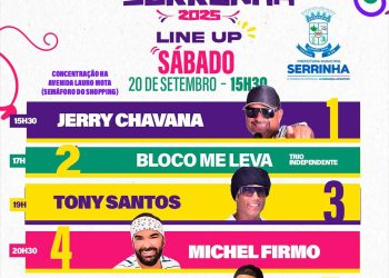 Se liga na line-up da Micareta de Serrinha deste sábado (20)! Durval Lelys e Michel Firmo prometem embalar o segundo dia da festa