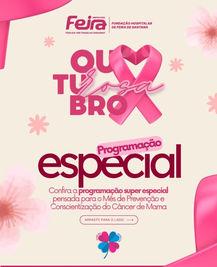 Gilberte Lucas, Presidente da Fundação Hospitalar, destaca campanha Outubro Rosa 2025 em Feira de Santana