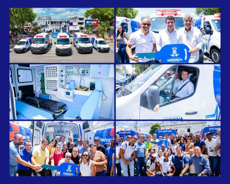 Prefeito Cyro Novais reforça saúde de Serrinha com entrega de cinco novas ambulâncias compradas com recursos próprios